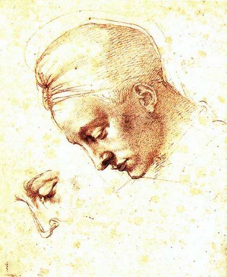 Michelangelo Buonarroti Study of a Head Germany oil painting art